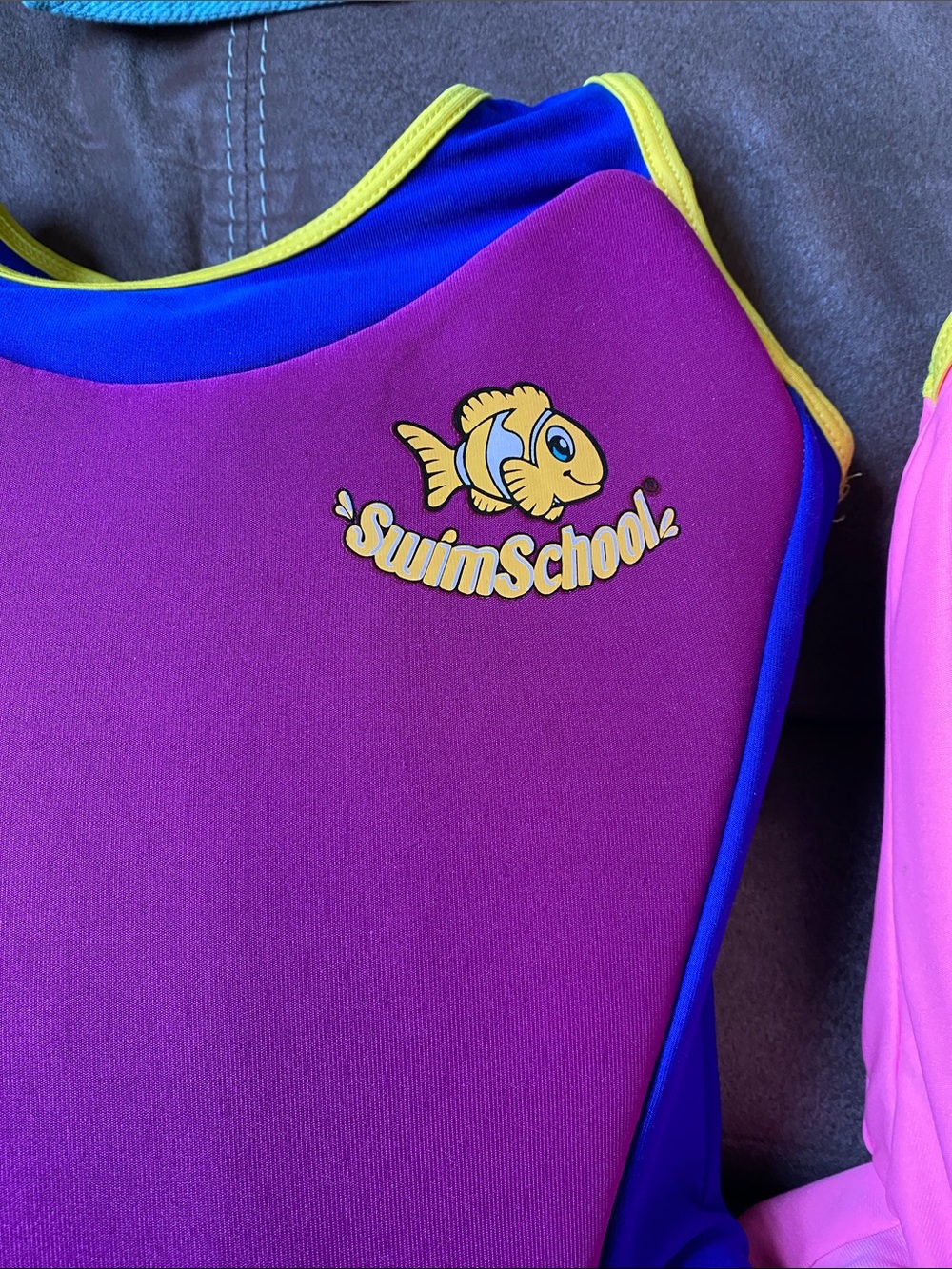 Kids Floatation Trainer Vest - Pink & Purple set of 2 - Picture 2 of 6